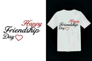 typography t shirt design for friendship day. friendship day wear design. trendy unique stylish ready to print apparel design vector