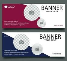 editable minimal horizontal professional banner design. advertisement social media banner design. vector