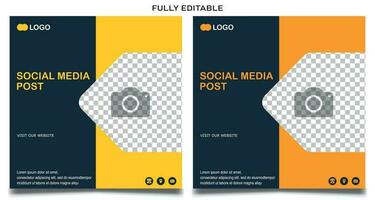 social media post templates set. abstract post design. banner design templates set and abstract web banner design. vector