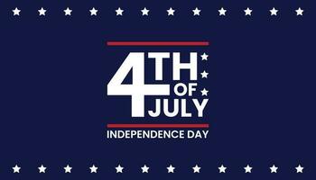 Happy 4th of july, independence day of usa blue background with star shape vector