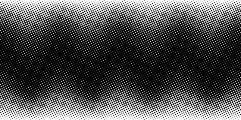 Black and white abstract background with wavy dotted pattern. Halftone effect. Vector illustration.
