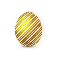 Golden Easter egg on white background. Easter egg for Your design. Vector illustration