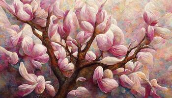Nice background with cherry blossoms. photo
