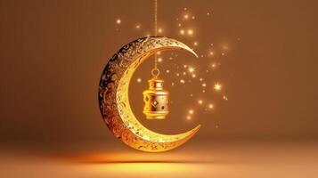 Golden Ramadan Background. Illustration photo