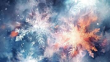 Macro snowflake background. Illustration photo