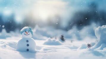 Beautiful hello winter background. Illustration AI Generative photo