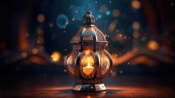 Ornamental Arabic lantern Illustration photo