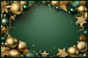 Green luxury Christmas background. Illustration photo