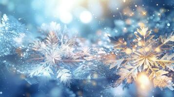Macro snowflake background. Illustration photo