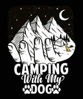 camping tshirt design vector