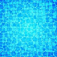 Swimming pool bottom caustics ripple and flow with waves background. Seamless blue ripples pattern. Vector illustration