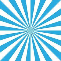 Blue and white retro sunburst background. Sun and rays. Vector illustration