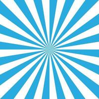 Blue and white retro sunburst background. Sun and rays. Vector illustration