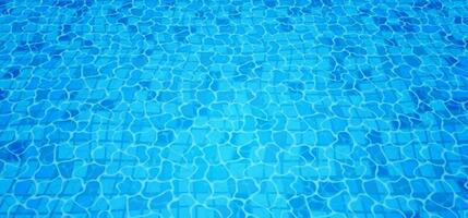 nadando piscina fondo cáusticos onda y fluir con olas antecedentes. sin costura azul ondas modelo. vector ilustración