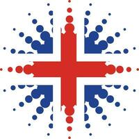 Iceland Flag Halftone Shape, Isolated Background. vector