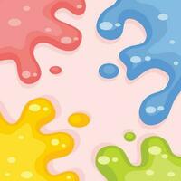 Colorful Slime, Isolated Background. vector