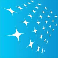 Blue Background With Glossy Stars, Isolated Background. vector