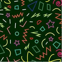 Pattern With Scattered Shapes, Isolated Background. vector