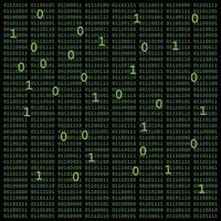 Binary Numbers, Isolated Background. vector