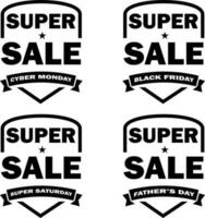 Super Sale Banners, Isolated Background. vector