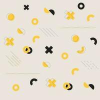 Abstract Geometric Shapes Pattern, Isolated Background. vector