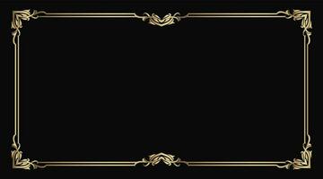 gold vintage frame border ornament vector