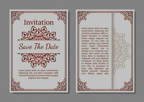 Certificate template with vintage frame vector