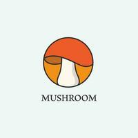 mushroom logo icon vintage design illustration vector