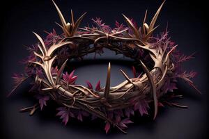 Exceptional 3D Crown of thorns of jesus christ, realistic. photo