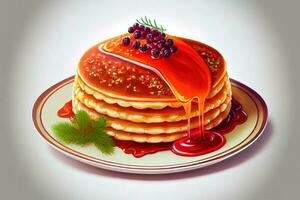 Special pancake with different stuffing photo