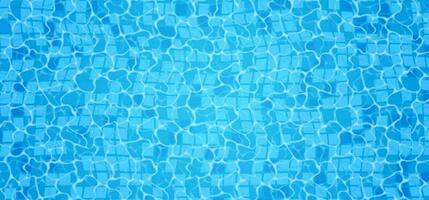 Swimming pool bottom caustics ripple and flow with waves background. Seamless blue ripples pattern. Vector illustration