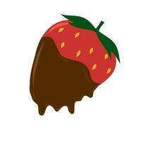 strawberry chocolate red background vector