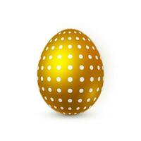 Golden Easter egg on white background. Easter egg for Your design. Vector illustration