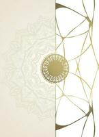 Luxury background with golden mandala and golden cracks. Golden kintsugi design for cover, invitation, flyer, etc. vector