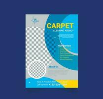 Carpet Cleaning Flyer Design Template, Cleaning Service Flyer. vector
