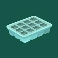 Ice cubes tray vector illustration for graphic design and decorative element