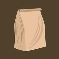 Paper lunch bag vector illustration for graphic design and decorative element