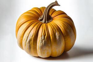 Whole fresh and ripe one pumpkin. Generative A photo