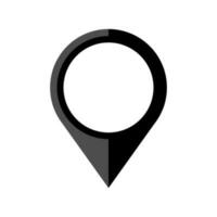 Map pointer icon in flat style. Navigator symbol isolated on white background. Vector illustration