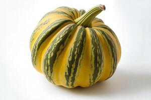 whole summer white pattypan squash one sliced. photo