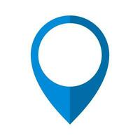 Map pointer icon in flat style. Navigator symbol isolated on white background. Vector illustration