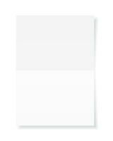 Blank A4 sheet of white paper with shadow, template for your design. Set. Vector illustration