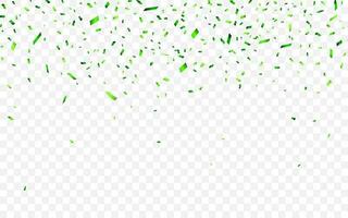 Colorful confetti for Saint Patrick's Day. Celebration carnival falling shiny glitter confetti. Luxury greeting card. Vector illustration