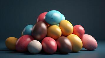 Realistic happy easter day concept. photo