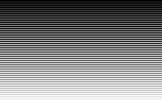 Horizontal speed line halftone pattern thick to thin. Vector illustration