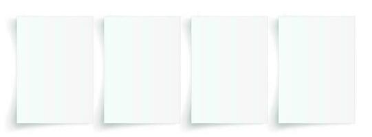 blanco a4 sábana de blanco papel con sombra, modelo para tu diseño. colocar. vector ilustración