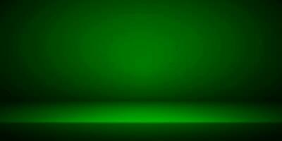 Empty green studio room interior. Clean workshop for photography or presentation. Vector illustration