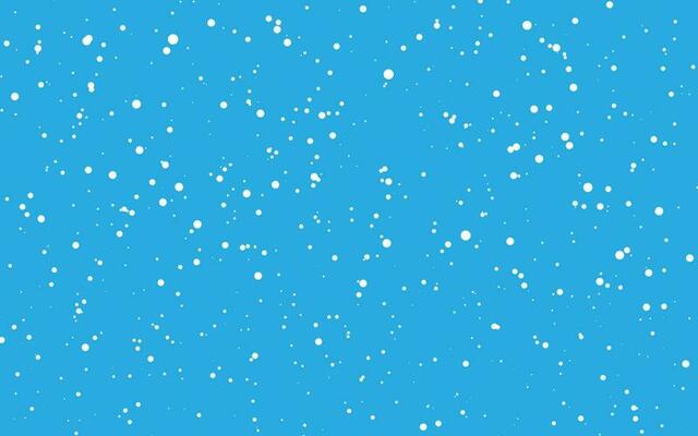 Christmas snow. Falling snowflakes on blue background. Snowfall. Vector illustration