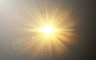 luz de sol especial lente destello ligero efecto en oscuro antecedentes. efecto de borrón ligero. vector ilustración