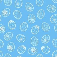 Seamless simple pattern with Easter eggs. Gift wrap and wallpaper background. Vector illustration